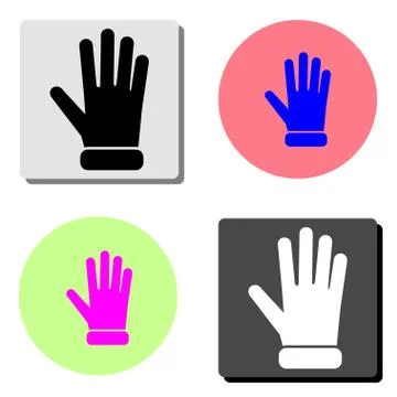 Protective glove. flat vector icon Stock Illustration