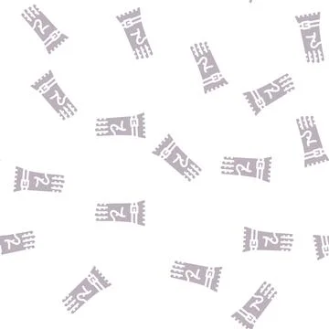 Protective glove glyph vector seamless pattern Stock Illustration