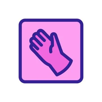 Protective glove icon vector. Isolated contour symbol illustration 스톡 일러스트