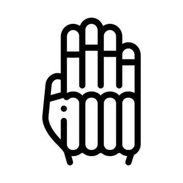 Protective Glove Icon Vector Outline Illustration Illustrazione stock