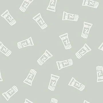 Protective glove line vector seamless pattern Illustrazione stock