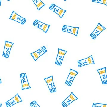 Protective glove vector seamless pattern Illustrazione stock