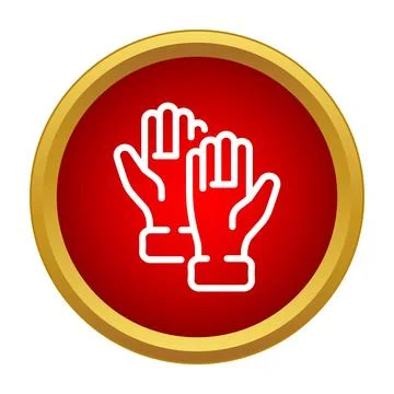 Protective gloves icon symbolizing hand safety and workwear Stock Illustration