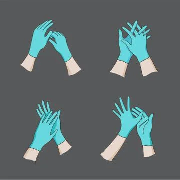 Protective gloves set Stock Illustration