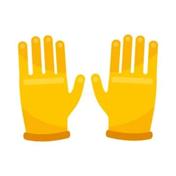 Protective gloves in trendy flat style isolated. Medical personal protection Stock Illustration