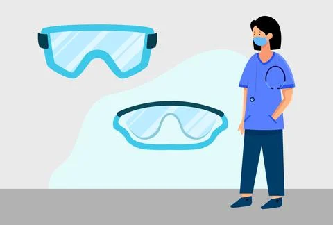 Protective Goggle Concept Illustration Stock Illustration