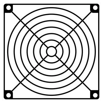 Protective grid for power supply isolated on white background. Clipart. Ilustração Stock