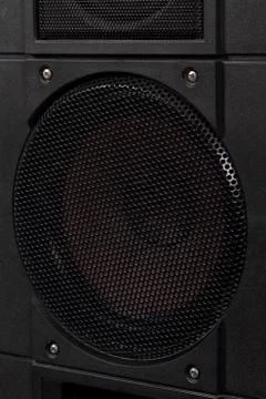 Protective grille of an acoustic column. Stock Photos