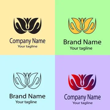 The Protective Hands: Nurturing Growth and Support logo design Stock Illustration