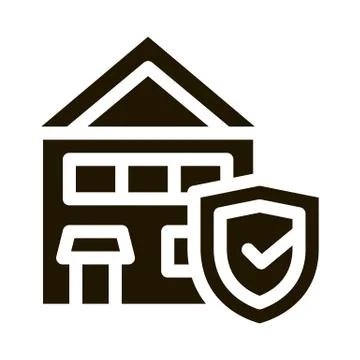 Protective House from Rat Icon Vector Glyph Illustration Illustrazione stock