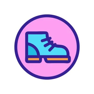 Protective icon vector shoes. Isolated contour symbol illustration 스톡 일러스트