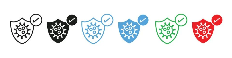 Protective Immune System Support Icon for Health and Wellbeing Illustrazione stock