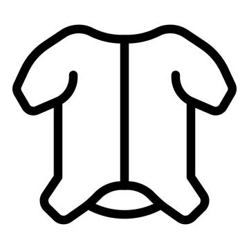 Protective jacket icon showing a bulletproof vest for security Stock Illustration