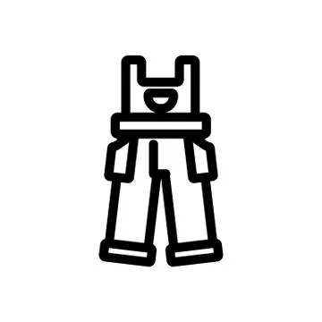 Protective jumpsuit icon vector. Isolated contour symbol illustration Stockillustratie