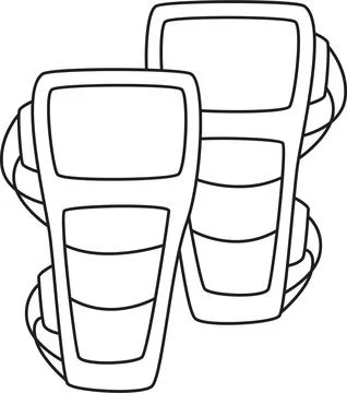 Protective Knee Pads or Guards Stock Illustration