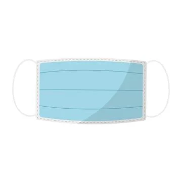 Protective mask in trendy flat style isolated. Medical personal protection Stock Illustration