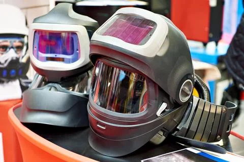 Protective mask for welding Stock Photos