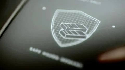 Protective mesh shield containing three metal bars Stock Photos