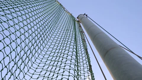 The protective net in the baseball field. Stock Footage 167297984