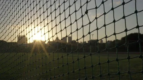 The protective net in the baseball field. Stock Footage 167298020
