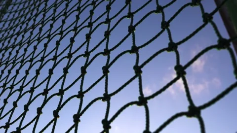 The protective net in the baseball field. Stock Footage 167298024