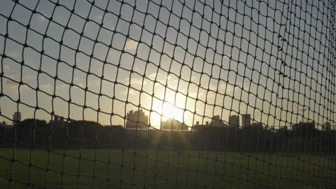 The protective net in the baseball field. Stock Footage 167298174