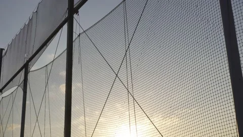 The protective net in the baseball field. Stock Footage 167298197