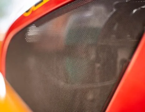 Protective net engine compartment in the car, an element of tuning. Background Photos