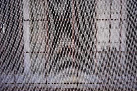 Protective netting at the construction site 스톡 사진