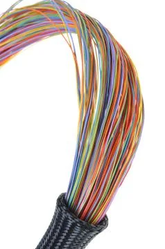 Protective pipe with cables Foto stock