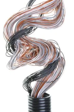 Protective pipe with cables Stock-Fotos