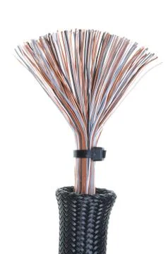 Protective pipe with cables Stock Photos