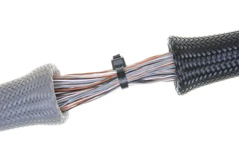 Protective pipe with cables Stock Photos