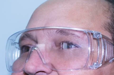 Protective plastic glasses. Stock Photos