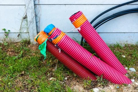 Protective plastic tubes Stock Photos