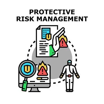 Protective risk management planning and security concept Stockillustratie