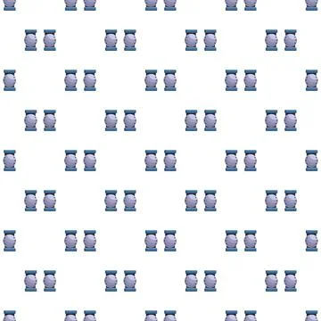 Protective roller skate knee pads seamless pattern Stock Illustration