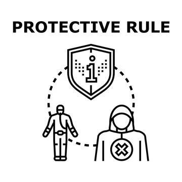 Protective rule ensuring safety in dangerous conditions Stock Illustration