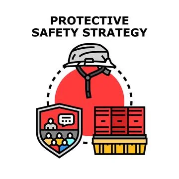 Protective safety strategy planning for worker security イラスト素材