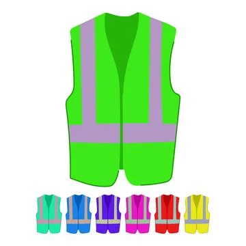 Protective safety vest vector cartoon graphic Stock Illustration