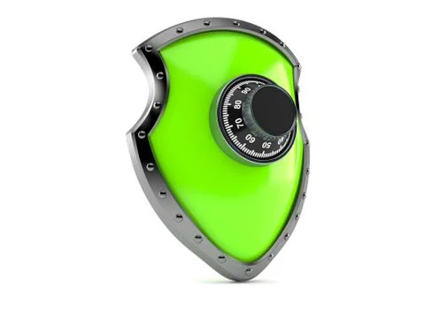 Protective shield with combination lock Stockillustratie