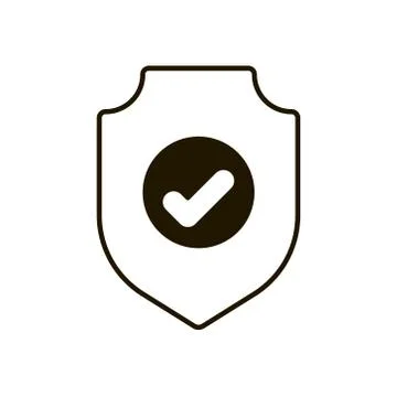Protective shield Icon on white background. Trendy flat style for graphic design Stock Illustration