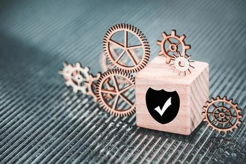 Protective shield, Innovative business solutions, Company protection Stock Photos