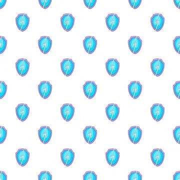 Protective shield with lightning bolt pattern Stock Illustration