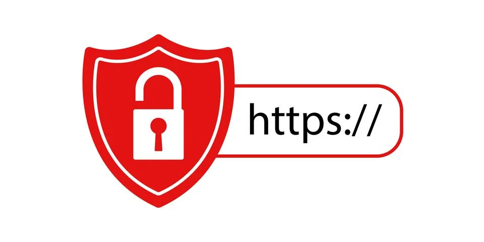 Protective shield. Shield with padlock. Concepts for preventing data Stock Illustration