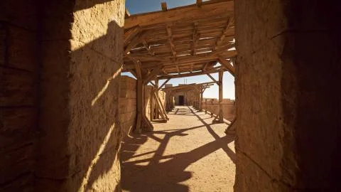 Protective structure on the fortress wall Foto stock