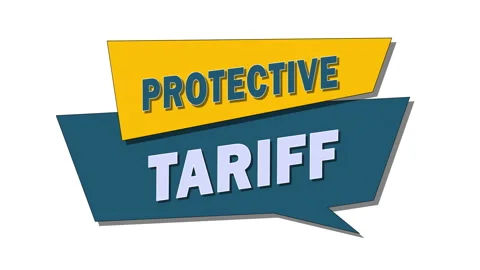 Protective Tariff – A tax imposed on imported goods to shield domestic Stock Footage 310209742
