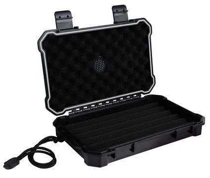 Protective Waterproof Black Case Isolated on White Stock Photos