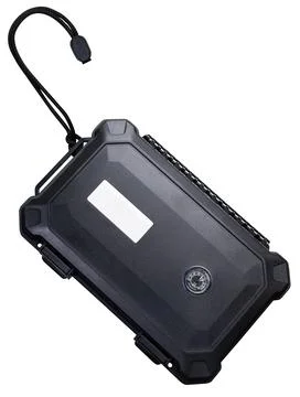 Protective Waterproof Black Case Isolated on White Stock Photos