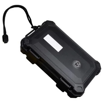 Protective Waterproof Black Case Isolated on White Stock Photos